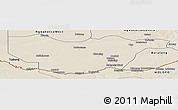 Shaded Relief Panoramic Map of Ngwaketse South