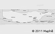 Silver Style Panoramic Map of Ngwaketse South