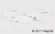 Silver Style Panoramic Map of Ngwaketse South, single color outside