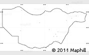 Blank Simple Map of Ngwaketse South, cropped outside, no labels