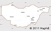 Classic Style Simple Map of Ngwaketse South, cropped outside