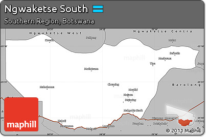 Gray Simple Map of Ngwaketse South