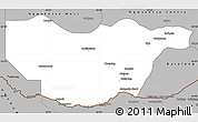Gray Simple Map of Ngwaketse South