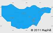 Political Simple Map of Ngwaketse South, single color outside
