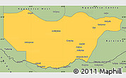 Savanna Style Simple Map of Ngwaketse South