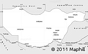 Silver Style Simple Map of Ngwaketse South