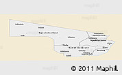 Classic Style Panoramic Map of Southern Region, single color outside