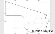 Blank Simple Map of Southern Region, cropped outside, no labels