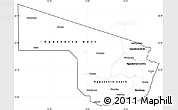 Blank Simple Map of Southern Region, cropped outside