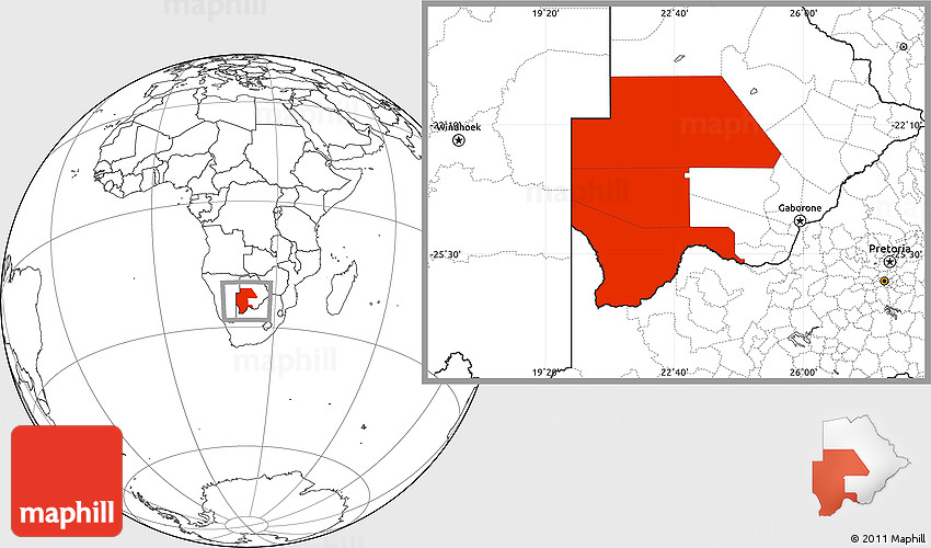 Blank Location Map of Western Region