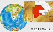 Physical Location Map of Western Region, highlighted country