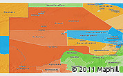 Political Shades Panoramic Map of Western Region