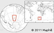 Blank Location Map of Bouvet Island, within the entire continent