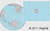 Blank Location Map of Bouvet Island, gray outside