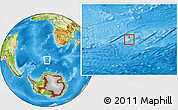 Blank Location Map of Bouvet Island, physical outside