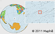 Blank Location Map of Bouvet Island, political outside