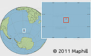 Blank Location Map of Bouvet Island, savanna style outside