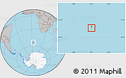 Gray Location Map of Bouvet Island, highlighted continent