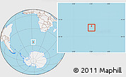 Gray Location Map of Bouvet Island, lighten, land only