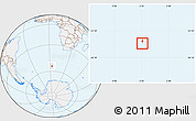 Gray Location Map of Bouvet Island, lighten
