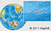 Gray Location Map of Bouvet Island, physical outside