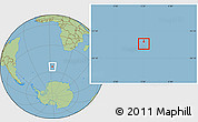Gray Location Map of Bouvet Island, savanna style outside
