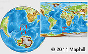 Physical Location Map of Bouvet Island, within the entire continent