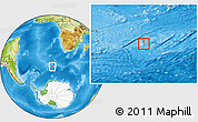 Physical Location Map of Bouvet Island, highlighted continent
