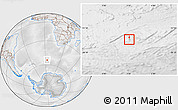 Physical Location Map of Bouvet Island, lighten, desaturated