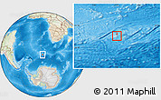Physical Location Map of Bouvet Island, lighten, land only