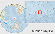 Physical Location Map of Bouvet Island, lighten