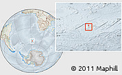 Physical Location Map of Bouvet Island, lighten, semi-desaturated