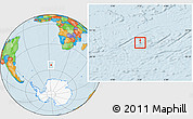 Political Location Map of Bouvet Island, highlighted continent