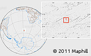 Political Location Map of Bouvet Island, lighten, desaturated