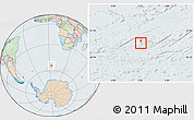 Political Location Map of Bouvet Island, lighten