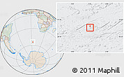 Political Location Map of Bouvet Island, lighten, semi-desaturated