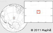Shaded Relief Location Map of Bouvet Island, blank outside