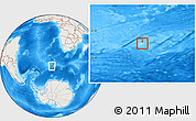 Shaded Relief Location Map of Bouvet Island, lighten, land only