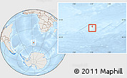Shaded Relief Location Map of Bouvet Island, lighten