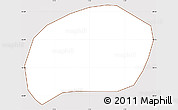 Classic Style Simple Map of Bouvet Island, cropped outside