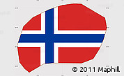 Flag Simple Map of Bouvet Island, flag centered