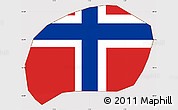 Flag Simple Map of Bouvet Island, flag aligned to the middle