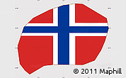 Flag Simple Map of Bouvet Island, flag rotated