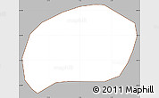 Gray Simple Map of Bouvet Island, cropped outside