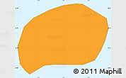 Political Shades Simple Map of Bouvet Island, single color outside