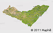 Satellite 3D Map of Alagoas, cropped outside