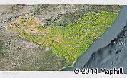 Satellite 3D Map of Alagoas, semi-desaturated