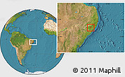 Satellite Location Map of Cha Preta