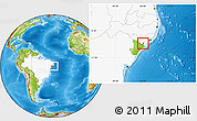 Physical Location Map of Igreja Nova, highlighted country