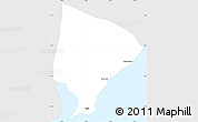 Silver Style Simple Map of Maceio, single color outside